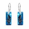 Diamond Sky Jewelry Sidabriniai auskarai moterims DiamondSky „Growing Crystal II (Bermuda Mėlyna)„ su Swarovski kristalais