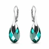 Diamond Sky Jewelry Sidabriniai auskarai „Baroque II (Emerald Light Chrome)“ su Swarovski® kristalais