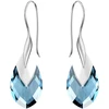 Diamond Sky Jewelry Sidabriniai auskarai „Baroque II (Aquamarine Light Chrome)“ su Swarovski® kristalais