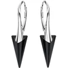 Diamond Sky Jewelry Sidabriniai auskarai „Spike II (Jet)“ su Swarovski® kristalais