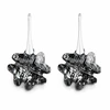 Diamond Sky Jewelry Sidabriniai auskarai „Clover (Sidabrinis Night)“ su Swarovski® kristalais