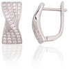 Diamond Sky Jewelry Sidabriniai auskarai su cirkoniais „Golden Sparks II“