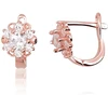 Diamond Sky Jewelry Sidabriniai auskarai su cirkoniais „Akmeninė Gėlė XIII“