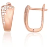 Diamond Sky Jewelry Sidabriniai auskarai su cirkoniais „Golden Cascade II“