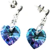 Diamond Sky Jewelry Sidabriniai auskarai „Romantic Heart II (Vitrail Light)“ su Swarovski® kristalais