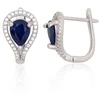 Diamond Sky Jewelry Sidabriniai auskarai su cirkoniais ir safyrais „Vienna III“