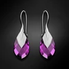 Diamond Sky Jewelry Sidabriniai auskarai „Baroque II (Amethyst Light Chrome)“ su Swarovski® kristalais
