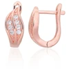 Diamond Sky Jewelry Sidabriniai auskarai su cirkoniais „Foliage II“