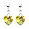 Diamond Sky Jewelry Sidabriniai auskarai „Romantic Heart II (Aurora Borealis)“ su Swarovski® kristalais