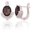 Diamond Sky Jewelry Sidabriniai auskarai su cirkoniais ir kvarcu „Ferro IX“