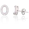 Diamond Sky Jewelry Sidabriniai auskarai su cirkoniais ir opalitu „Mėnulio Žavesys III“