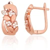 Diamond Sky Jewelry Sidabriniai auskarai su cirkoniais „Auksinė Gėlė III“