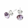 Diamond Sky Jewelry Sidabriniai auskarai moterims DiamondSky „Classic II (Violet)“ su Swarovski kristalais