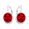 Diamond Sky Jewelry Sidabriniai auskarai moterims DiamondSky „Clarice (Scarlet)„ su Swarovski kristalais