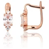 Diamond Sky Jewelry Sidabriniai auskarai su cirkoniais „Golden Mirage“