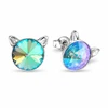 Diamond Sky Jewelry Sidabriniai auskarai „Cat (Paradise Shine)“ su Swarovski® kristalais