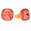 Diamond Sky Jewelry Sidabriniai auskarai „Glare (Padparadscha)“ su Swarovski® kristalais
