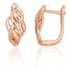 Diamond Sky Jewelry Sidabriniai auskarai „Golden Weave“