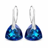 Diamond Sky Jewelry Sidabriniai auskarai „Evening Shine (Bermuda Mėlyna)“ su Swarovski® kristalais