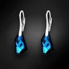 Diamond Sky Jewelry Sidabriniai auskarai „Hyperborea (Bermuda Mėlyna)“ su Swarovski® kristalais