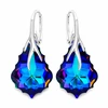 Diamond Sky Jewelry Sidabriniai auskarai „Baroque VI“ (Meridian Mėlyna) iš 925 prabos sidabro su Swarovski kristalais