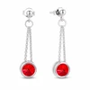 Diamond Sky Jewelry Sidabriniai auskarai „Bonbon (Light Siam)“ su Swarovski® kristalais