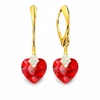 Diamond Sky Jewelry Sidabriniai auskarai moterims DiamondSky „Cute Valentine (Light Siam)“ su Swarovski kristalais