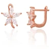 Diamond Sky Jewelry Sidabriniai auskarai su cirkoniais „Auksinė Gėlė IX“
