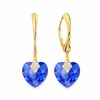 Diamond Sky Jewelry Sidabriniai auskarai moterims DiamondSky „Cute Valentine (Majestic Mėlyna)“ su Swarovski kristalais