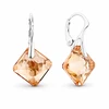 Diamond Sky Jewelry Sidabriniai auskarai „Shimmer (Golden Shadow)“ su Swarovski® kristalais