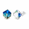 Diamond Sky Jewelry Sidabriniai auskarai „Rubicon II (Bermuda Mėlyna)“ su Swarovski® kristalais