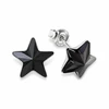 Diamond Sky Jewelry Sidabriniai auskarai „Star (Jet)“ su Swarovski® kristalais
