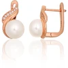 Diamond Sky Jewelry Sidabriniai auskarai su cirkoniais ir perlais „Fabiola III“