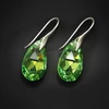Diamond Sky Jewelry Sidabriniai auskarai „Baroque (Peridot AB)“ su Swarovski® kristalais