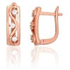 Diamond Sky Jewelry Sidabriniai auskarai su cirkoniais „Golden Lattice“