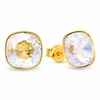 Diamond Sky Jewelry Sidabriniai auskarai „Glare (Golden Shadow)“ su Swarovski® kristalais