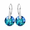 Diamond Sky Jewelry Sidabriniai auskarai „Marianne (Bermuda Mėlyna)“ su Swarovski® kristalais