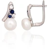 Diamond Sky Jewelry Sidabriniai auskarai su cirkoniais ir perlais „Sielos Veidrodis II“