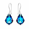 Diamond Sky Jewelry Sidabriniai auskarai „Baroque IV (Meridian Mėlyna)“ su Swarovski® kristalais