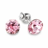 Diamond Sky Jewelry Sidabriniai auskarai moterims DiamondSky „Classic (Light Rose)“ su Swarovski kristalais
