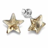 Diamond Sky Jewelry Sidabriniai auskarai „Star (Golden Shadow)“ su Swarovski® kristalais