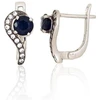 Diamond Sky Jewelry Sidabriniai auskarai su cirkoniais ir safyrais „Melody III“
