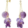 Diamond Sky Jewelry Sidabriniai auskarai „Orchid (Iris / Violet)“ su Swarovski® kristalais