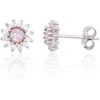 Diamond Sky Jewelry Sidabriniai auskarai su cirkoniais ir opalitu „Mėnulio Žavesys XII“