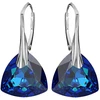Diamond Sky Jewelry Sidabriniai auskarai „Evening Shine (Bermuda Mėlyna)“ su Swarovski® kristalais