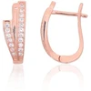 Diamond Sky Jewelry Sidabriniai auskarai su cirkoniais „Golden Charm“