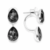Diamond Sky Jewelry Sidabriniai auskarai „Dew Drop (Sidabrinis Night)“ su Swarovski® kristalais