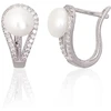 Diamond Sky Jewelry Sidabriniai auskarai su cirkoniais ir perlais „Pearl Muse IV“
