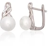 Diamond Sky Jewelry Sidabriniai auskarai su cirkoniais ir perlais „Fabiola VII“