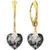 Diamond Sky Jewelry Sidabriniai auskarai „Cute Valentine (Sidabrinis Night)“ su Swarovski® kristalais